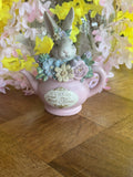 Théière Décorative Lapin Fleuri – Esprit Tea Time & Charme Printanier