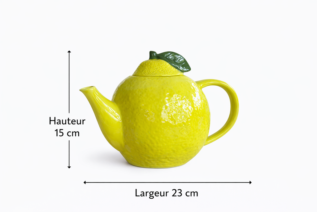 Théière citron en céramique – Fraîcheur et originalité