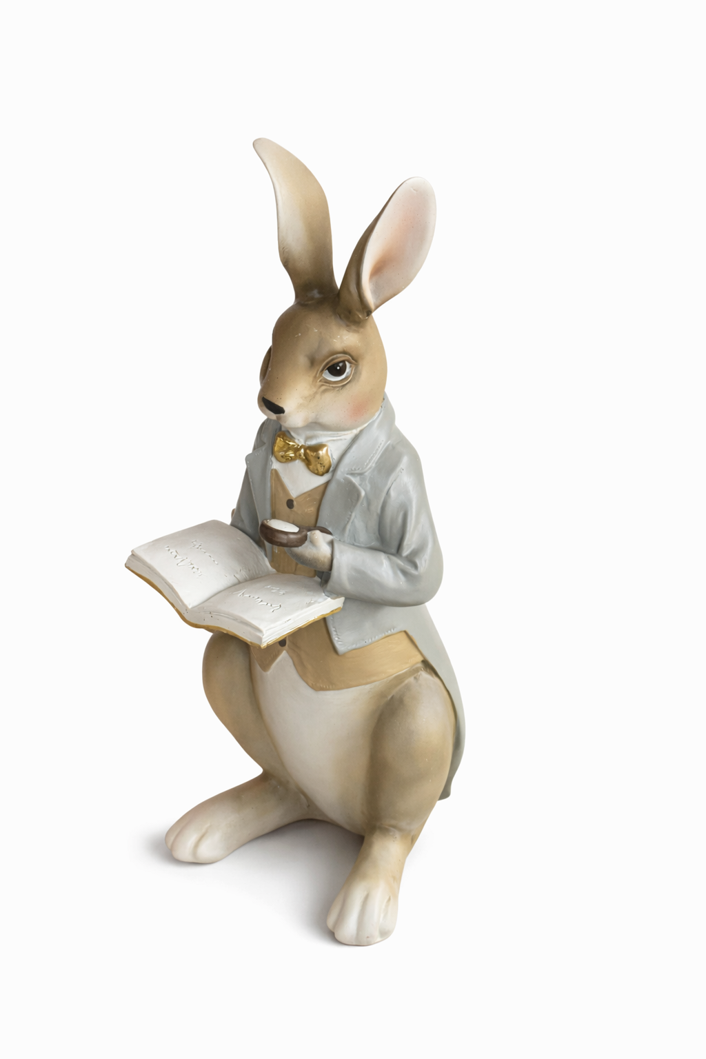 Lapin décoratif lecteur – Esprit raffiné & poétique